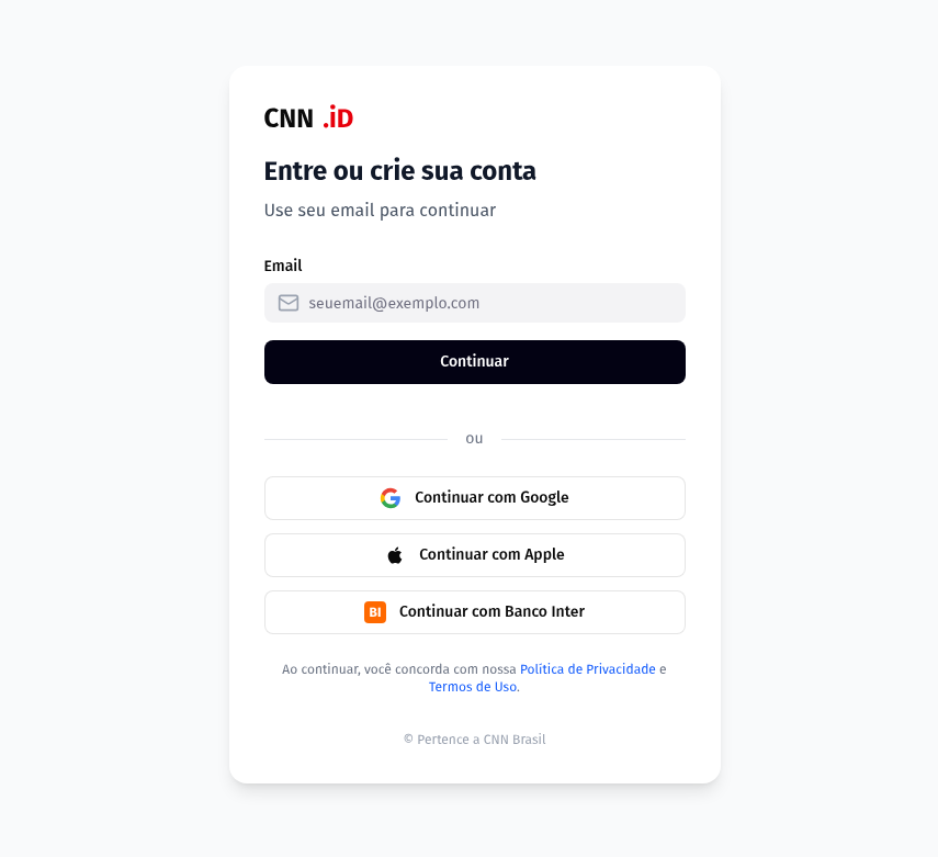 Login com Email/Senha